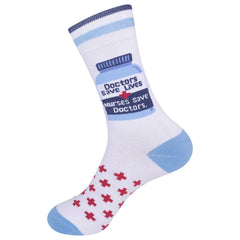 Doctors Save Lives, Nurses Save Doctors Socks