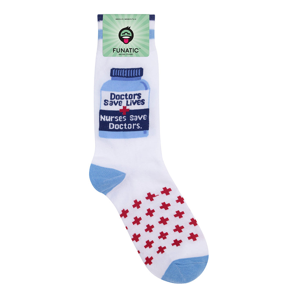 Doctors Save Lives, Nurses Save Doctors Socks
