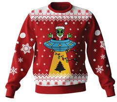 Alien Santa Ugly Sweater | About Face Designs