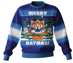 Merry Catmas Ugly Sweater | About Face Designs