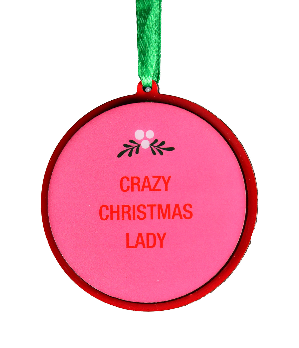 Crazy Christmas Lady Christmas Ornament | About Face Designs