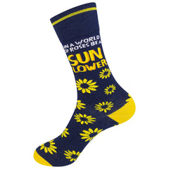 In A World Of Roses, Be A Sunflower Socks