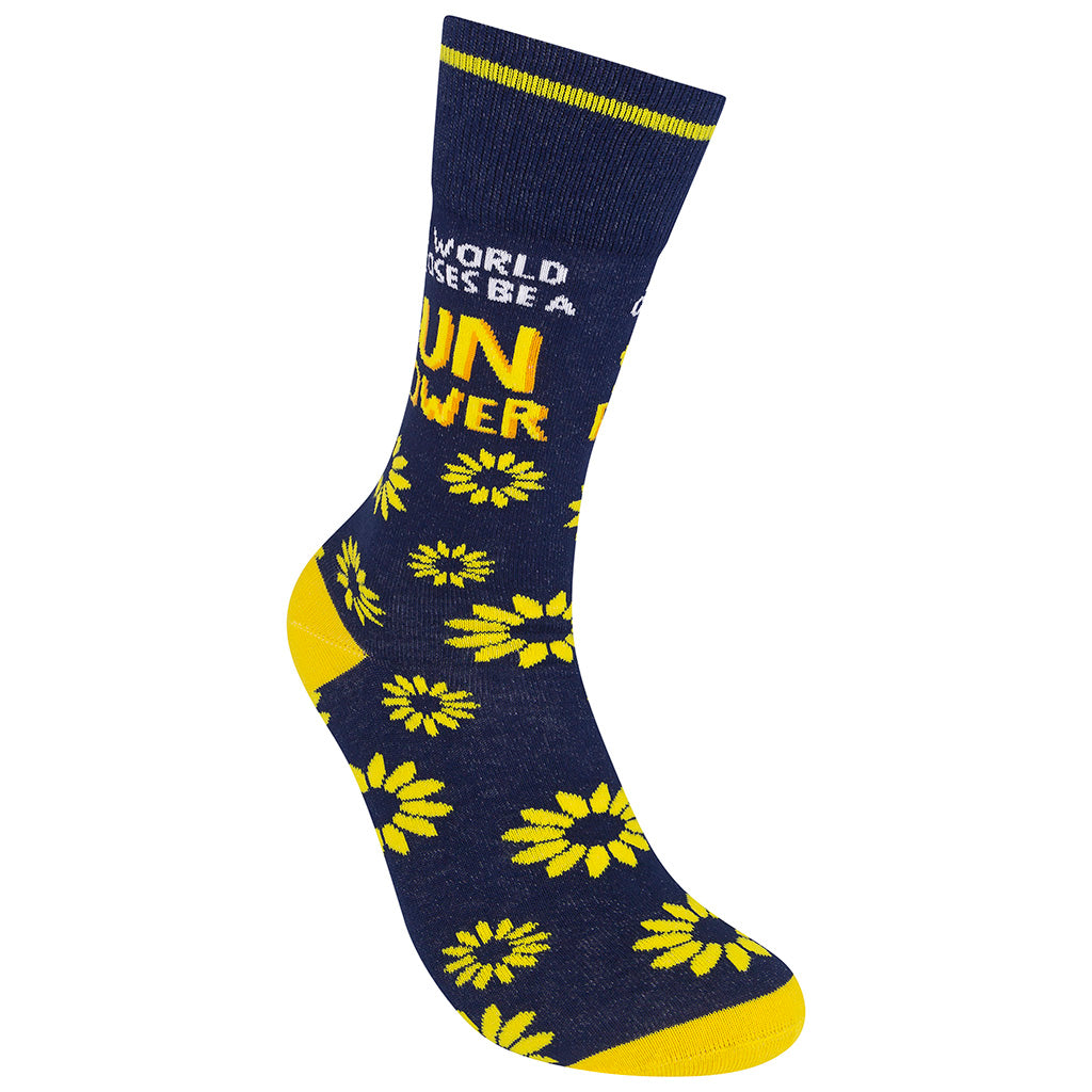 In A World Of Roses, Be A Sunflower Socks