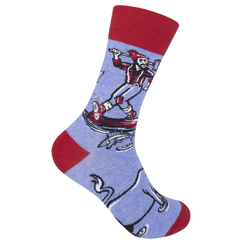 Adam Turman "Paul, Babe & Lucette" Log Rolling Socks